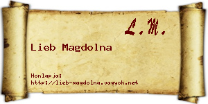 Lieb Magdolna névjegykártya