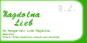 magdolna lieb business card